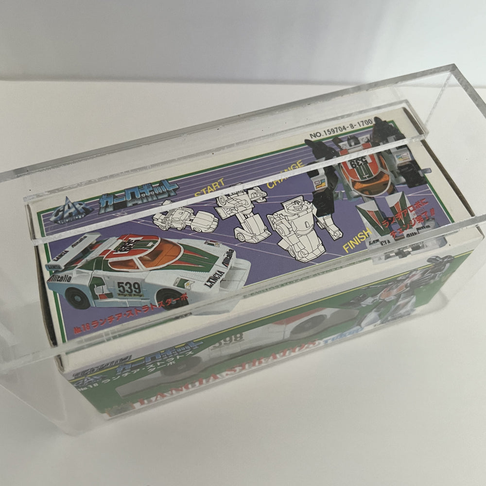 RARE Takara Lancia Stratos Marboro Wheeljack Transformers new unopened original mint condition sealed in acrylic box