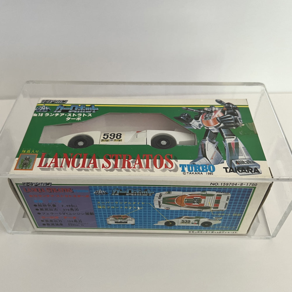 RARE Takara Lancia Stratos Marboro Wheeljack Transformers new unopened original mint condition sealed in acrylic box