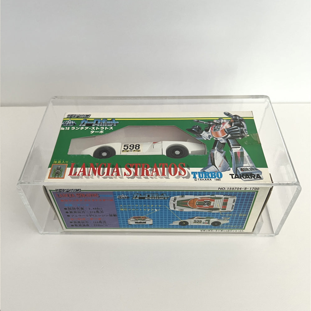 RARE Takara Lancia Stratos Marboro Wheeljack Transformers new unopened original mint condition sealed in acrylic box