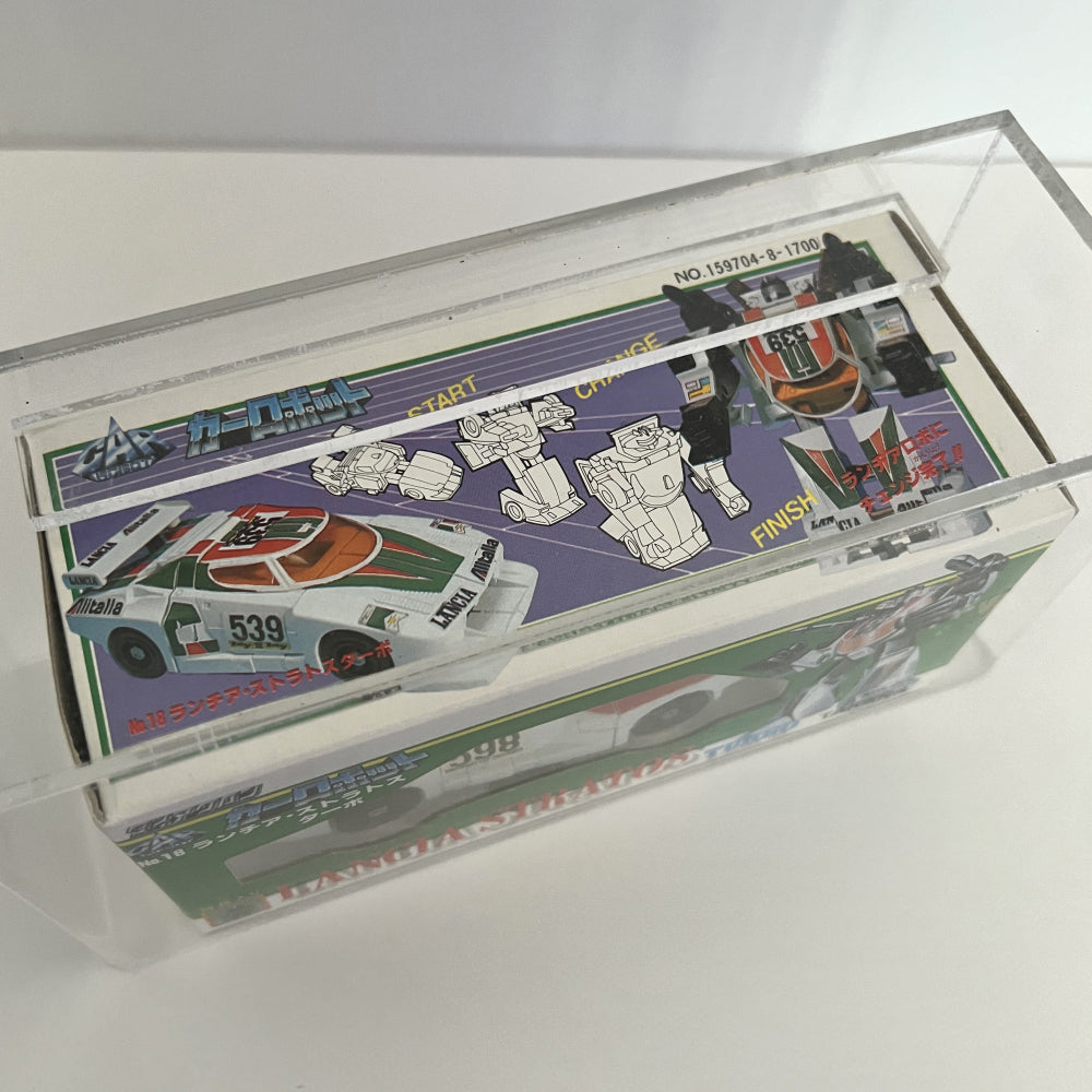 RARE Takara Lancia Stratos Marboro Wheeljack Transformers new unopened original mint condition sealed in acrylic box