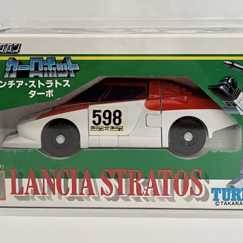 RARE Takara Lancia Stratos Marboro Wheeljack Transformers new unopened original mint condition sealed in acrylic box