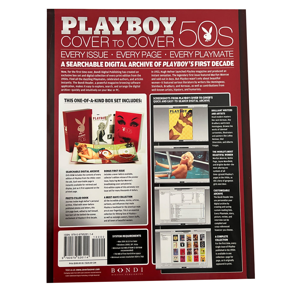 Playboy Cover to Cover(Used) - the 50's: Searchable Digital Archive-Every Page, Every Issue Hardcover – January 1, 2007 by Playboy (Author), Bondi Digital Publishing (Compiler)