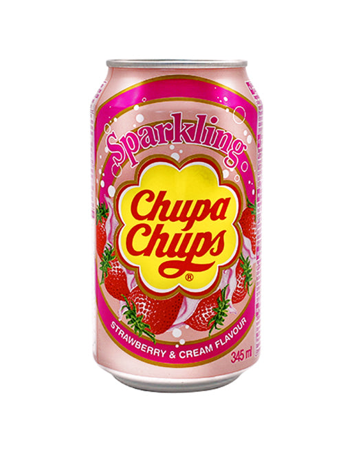 Chupa Chups Sparkling Soda Strawberry Cream Flavor