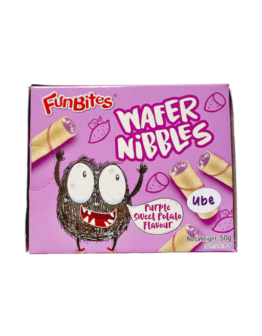 Funbites Wafer Nibbles Purple Sweet Potato Ube Flavor