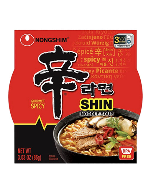 Nongshim Shin Bowl Noodle Soup Gourmet Spicy Flavor