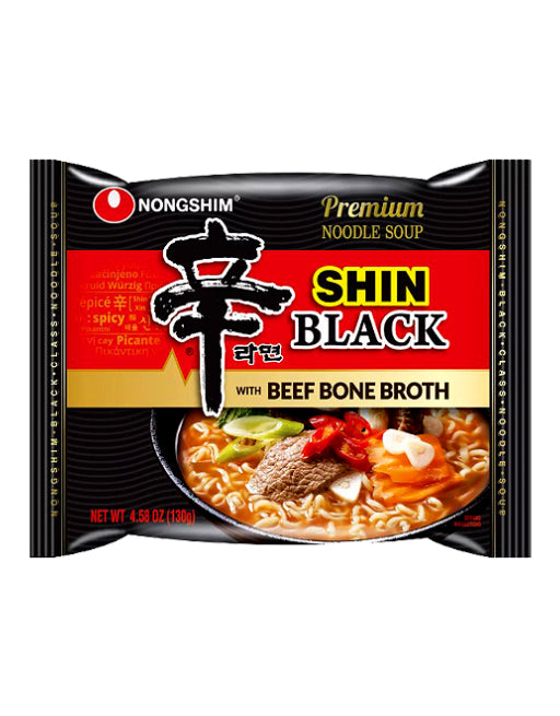 Nongshim Shin Black Premium Noodle Soup with Beef Bone Broth