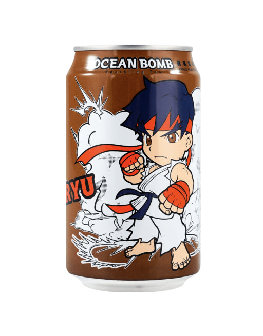 Ocean Bomb Street Fighter Ryu Sparkling Tea Apple Flavor