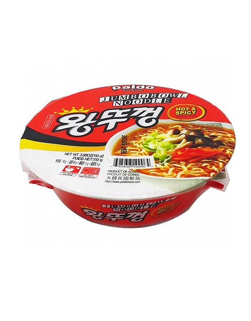 Paldo Jumbo Bowl Noodle Hot & Spicy Flavor