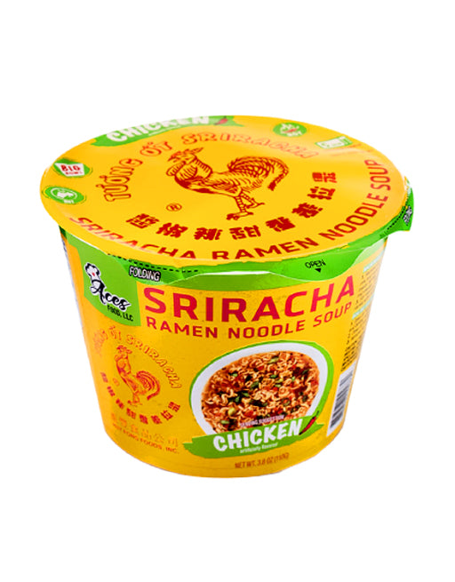 Sriracha ramen noodle soup Chicken flavor